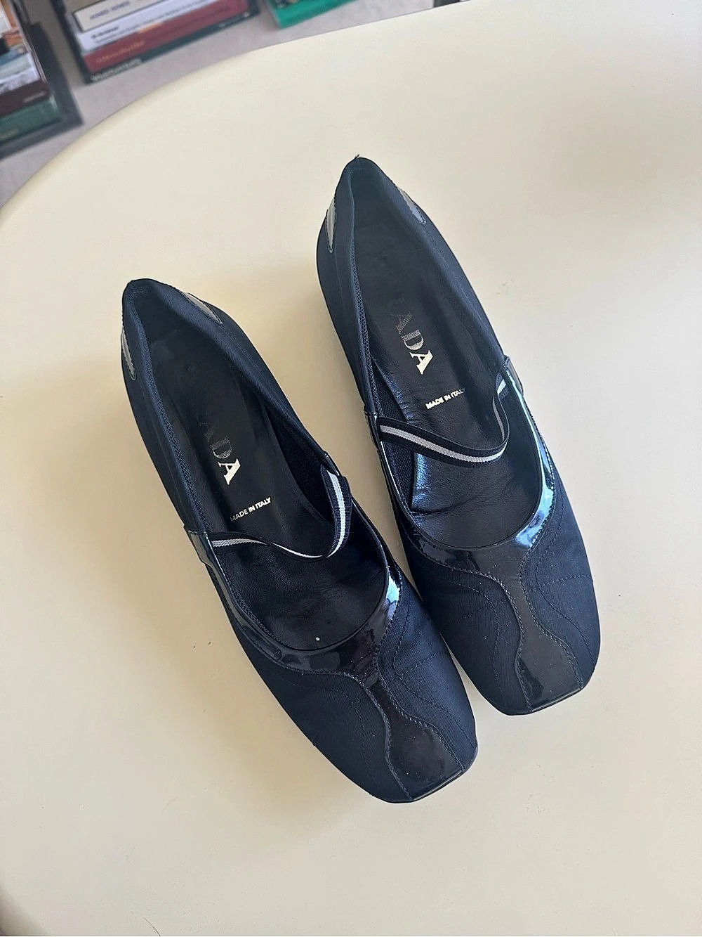 Prada Black Patent Mary Jane Heels EU 37.5